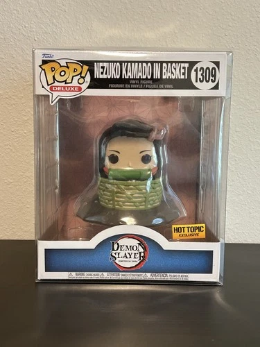 NEW! Demon Slayer Funko Deluxe 1309 Nezuko Kamado in Basket Hot Topic Exclusive!