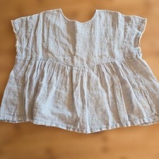 Nest Robe Linen Pullover Blouse Light Blue Free Size Used