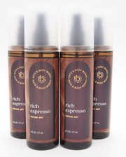 4 Bath Body Works RICH ESPRESSO Hazelnut Perfume Mist Spray 6oz Lot New