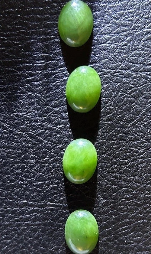 4 Piezas DE COLECCIÓN Grado A Jadeíta Birmana Jade Verde para Pulsera o Pendientes Foto 2 de 4