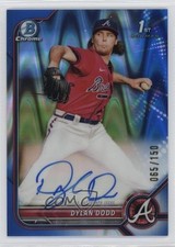2022 Bowman Chrome Prospect Blue RayWave Refractor /150 Dylan Dodd Auto 3hd