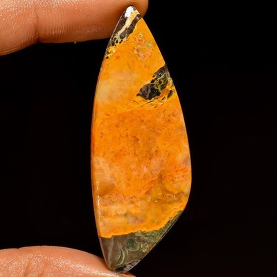 100% Natural Bumble Bee Jasper Fancy Cabochon Gemstone 39.5 Ct 56X20X4mm A-37742