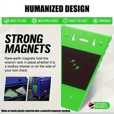 Magnetic Wrench Organizer - SAE & Metric Compatible for Tool Organization