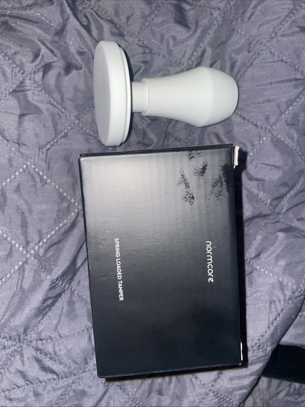 NEW Normcore 58.5mm Espresso Coffee Tamper V4 Spring Loaded Tamper White