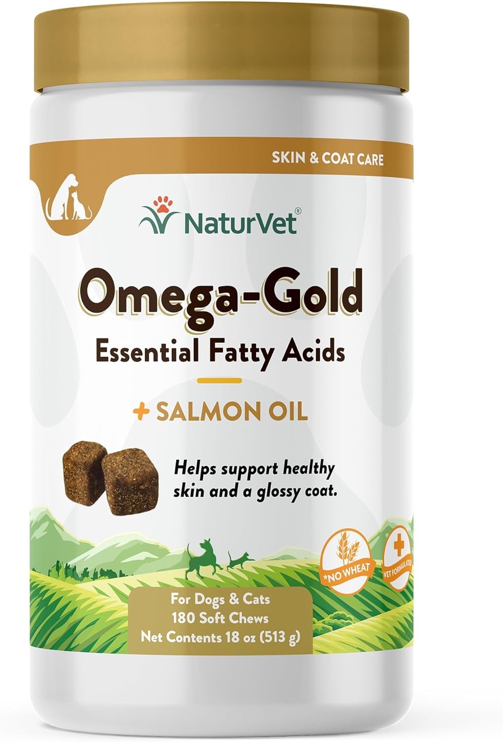 NaturVet Omega-Gold Essential Fatty Acids for Dogs and Cats 