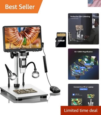 Luxury Portable 7'' DM9 Digital Microscope with 32GB Card & Ultra-Focusing Camera