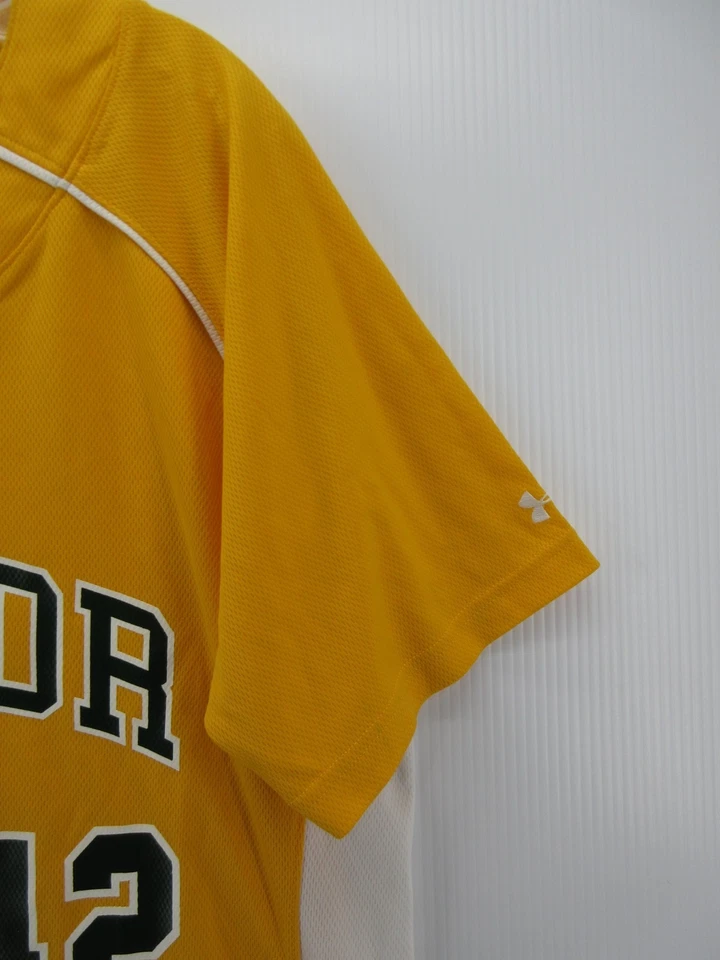 Baylor Bears Baseball Jersey Men Large Yellow Under Armour University Athletic * - Image 3 of 4