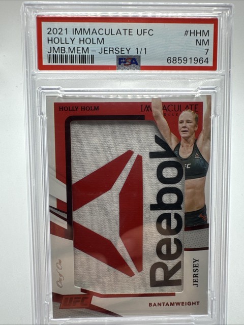 Holly Holm 2021 Immaculate Reebok Jersey 1/1 PSA-7 UFC-S-302