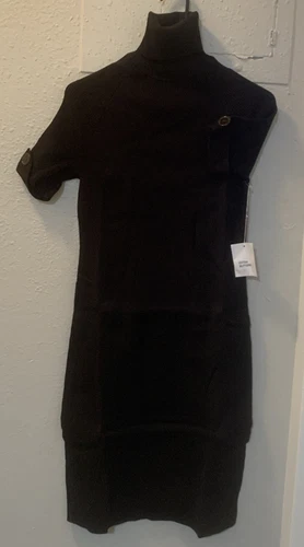 UNDERCOVER Vintage Victorias Secret Moda Intl. Vestito Maglione Tg Large Nero Nuovo Con Etichetta