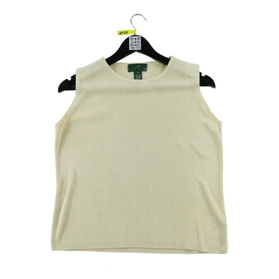 Lauren Ralph Lauren T-shirt sans manches Femme Taille S Beige #QWE1058 - Photo 1/4