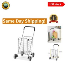 Large Capacity Folding Utility Cart with Glide Wheels - Perfect for Groceries