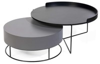 Couchtische Schwarz Neu Modern Rund Luxus Beistelltische Wohnzimmer