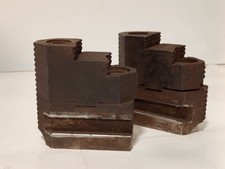 Lot of 2 Unbranded Self Centering Metal Lathe Chuck Jaws, As Pictured