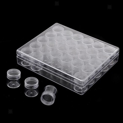 30 kleine Proben Mini Runde Flasche Glas Kosmetik Behälter