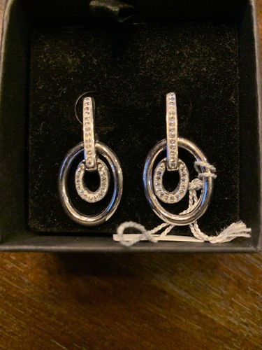 Swarovski Crystal Silver Drop/Dangle Earrings and Necklace New in Box - Picture 4 of 5