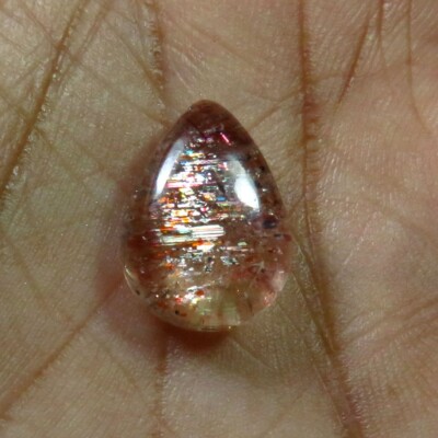 Naturlicher Orange Sunstone Edelstein Birnen Cabochon 15x11mm 7,25 ct ST-674