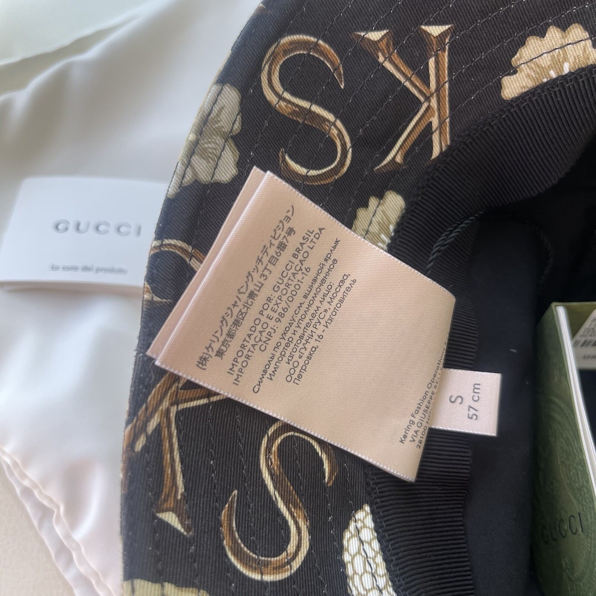 New Authentic Gucci Ken Scott GG monogram Canvas bucket Hat