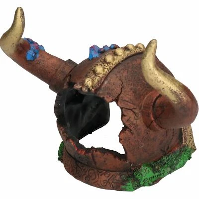 AB TOOLS Aquatic Aquarium Decor Viking Helmet Cave Fish Tank Ornament 12x10x15