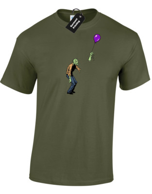 ZOMBIE BALLON HERREN T-SHIRT LUSTIG BANKSY WALKING DEAD DESIGN WITZ COOLES DESIGN