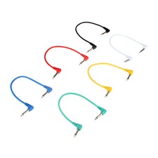 6PCS Plug Angled Leads Cables Patch For Guitar Effect Pedal 6.35mm Jack NEW