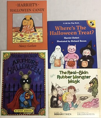 Lot of 4 Paperback Halloween Books Early Learning Homeschool Level One HL5