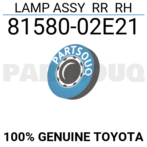 8158002E21 Genuine Toyota LAMP ASSY RR RH 81580-02E21 | eBay
