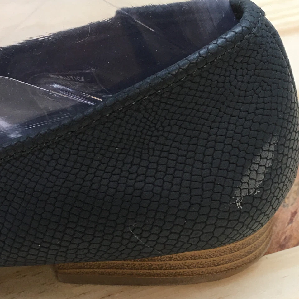 Nautica Shoes Womens 7.5 Denwood Ballet Flats Blue Faux Leather Casual Slip On - Image 3 of 4