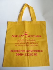 Tragetasche Vliestasche Beutel mit Henkel mit Werbeaufschrift einer Apotheke 