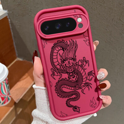 Dragon For Google Pixel 9 Pro XL 8A Shockproof Soft Silicone Phone Case Cover