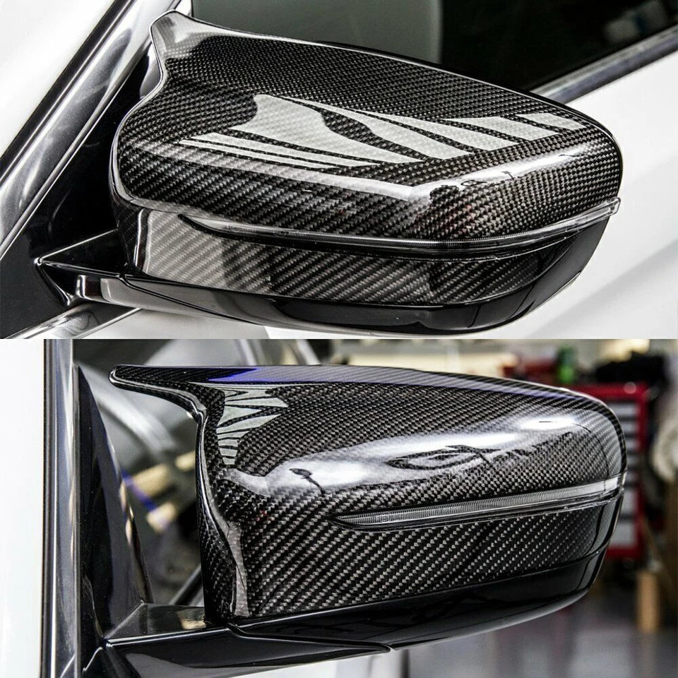 Carbon Fiber M Style Side Mirror Cover Caps For BMW 3 Series G20 G30 2019-2023 Foto 2 de 4