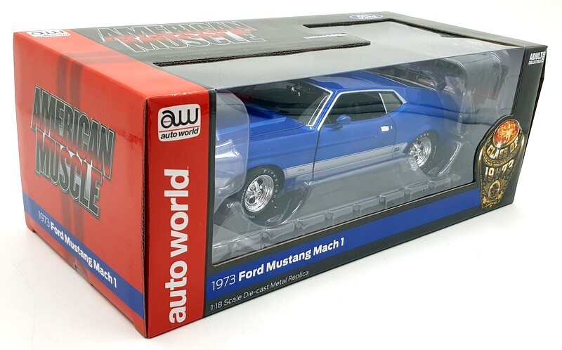 オートアート 1/18 FORD MUSTANG MACH1 '03 Blue 1/18 Auto World 1973 Ford Mustang Mach 1 3K Blue Glow