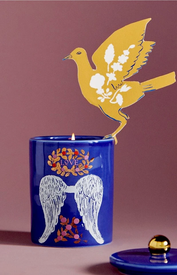NUEVO TARRO ANTHROPOLOGIE VELA LAUREN McINTOSH AMOR AMOR ALAS DE ÁNGEL REINA CERA Foto 2 de 4