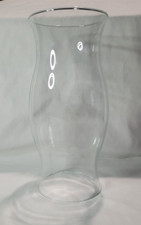 Clear Glass Hurricane Lamp, Candle, Oil Lamp Shade 11"