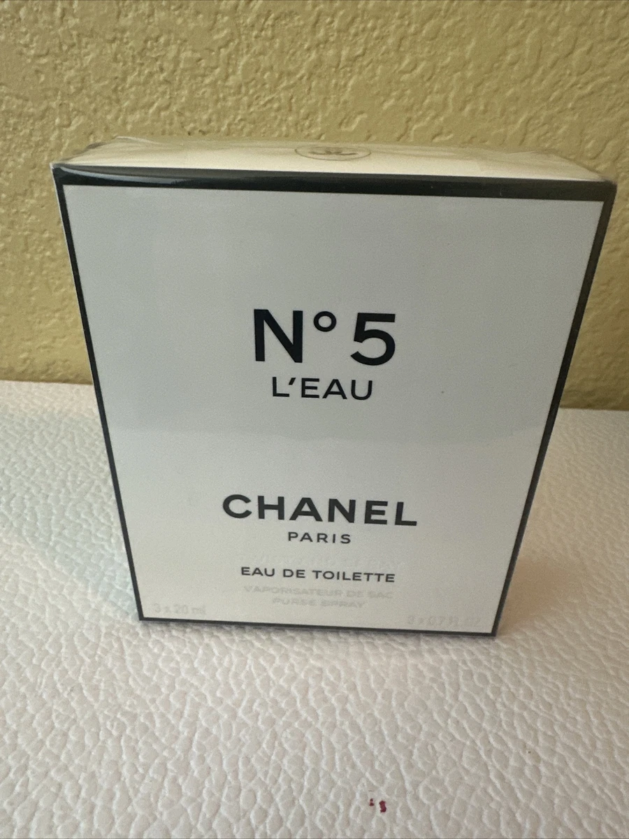 set of 3: CHANEL N°5 L'EAU EAU DE TOILETTE Twist & Soray Size 20ml x 3 ***NIB***