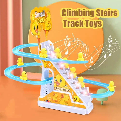 Climbing Stairs Track Toys Electric Duck DIY Rail Racing Track Roller Coaster To - Picture 4 of 14