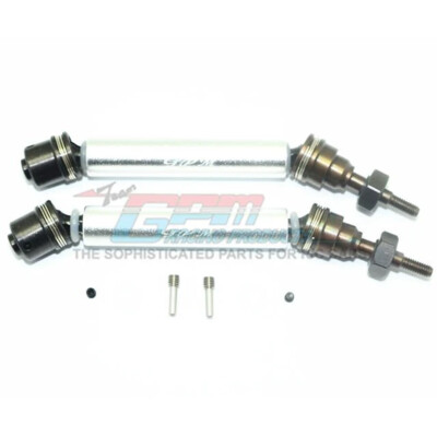 GPM Racing Harden Steel #45 Front Axle Silver w/Alloy Body : Rustler 4x4 VXL
