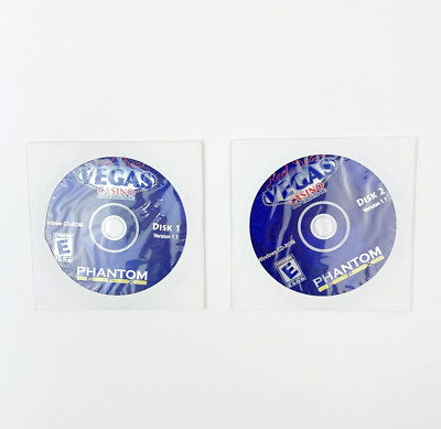 Reel Deal Vegas Casino Experience Disk 1 &2 CD-Rom Game Windows Paper Sleeve