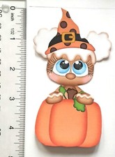 3D Halloween Gnome Pumpkin Card Scrapbook Embellishment 3659