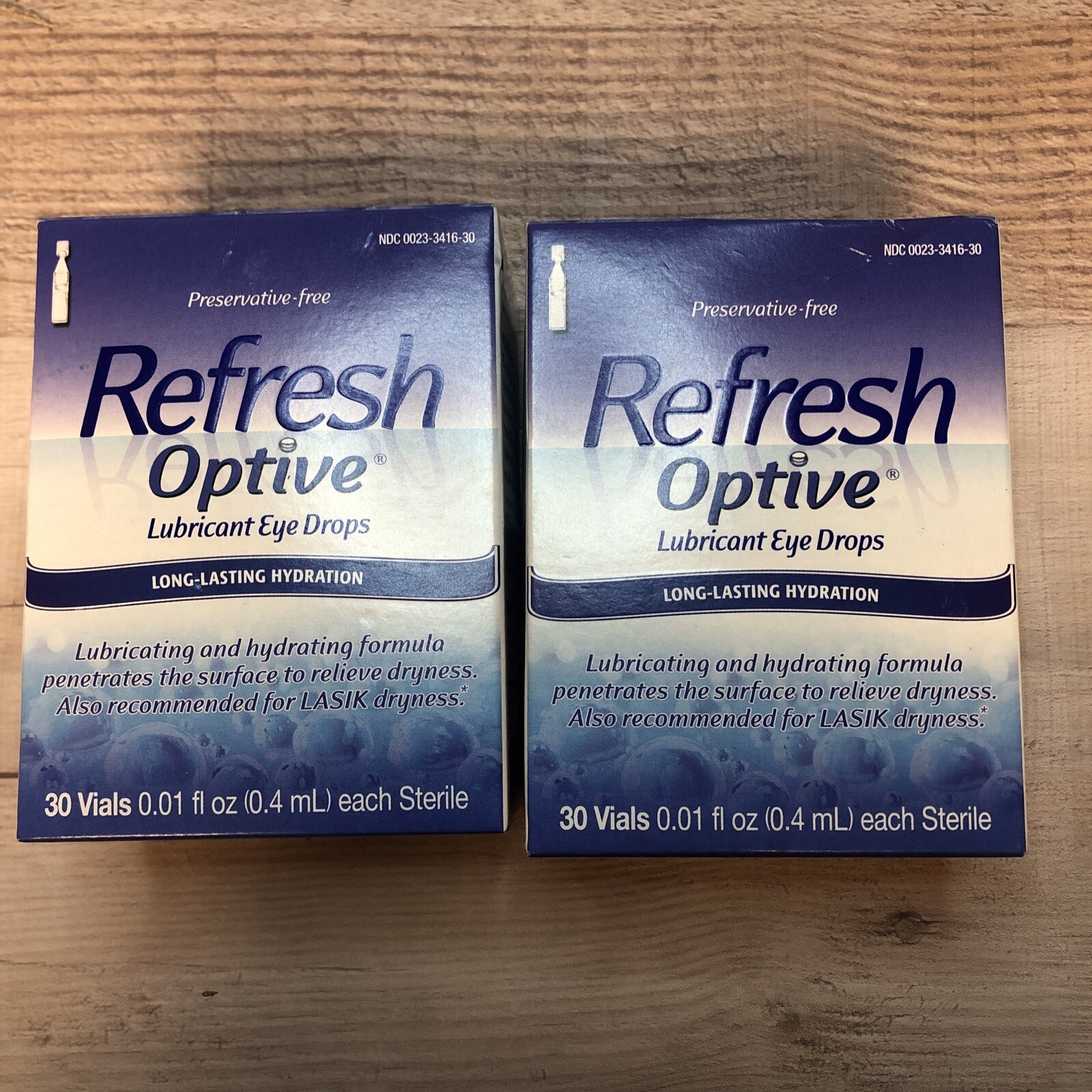 6X Lot Refresh Optive Lubricant Eye Drops 60 Vials 4 15ml Bottles 06/24