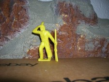 MARX 1953 INDIAN SCOUT 60MM W/ RIFLE MX287 TOY SOLDIER YELLOW