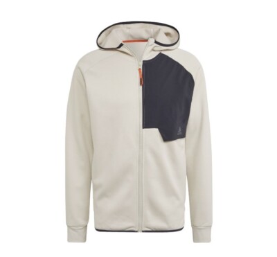 Adidas M X City Full Zip Hooded Top Aluminium/Carbon UK Size Small