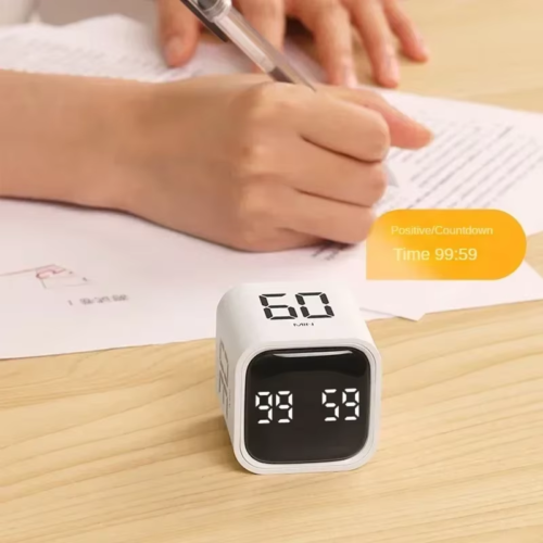 Productivity Cube Timer Gravity Sensor Flipping LED Display 4 Preset Time Dual M - Picture 6 of 23