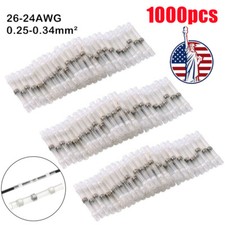 1000pcs Solder Seal Sleeve Heat Shrink Butt Wire Connectors Terminals Waterproof