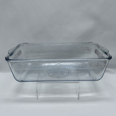 Fire King Sapphire Blue Philbe Baking Bread Loaf Pan 9 x 5 1941-1956 VTG MCM