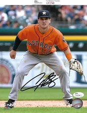 ALEX BREGMAN signed auto WORLD SERIES HOUSTON ASTROS 8X10 photo COA JSA U11740