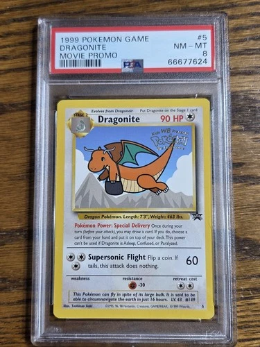Pokemon Wotc Black Star Promo  #5 Dragonite PSA 8