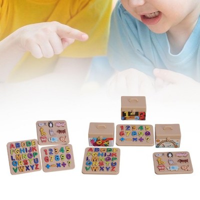 * Maßstab 1/12 Puppenhaus Buchstaben Zahlen Block Puzzle Zimmer Szene Dekoration