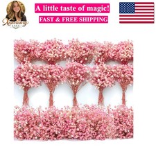 5000 Mini Pink Dried Babys Breath Flowers, 160pcs Baby Breath Bouquet, 6'' N...