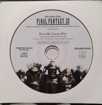 RARE FFXII Final Fantasy 12 Promo CD Sampler Kiss Me Good-Bye OST FFX
