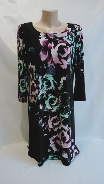 Women Laura Ashley Dress Black Polyester 40 / L /